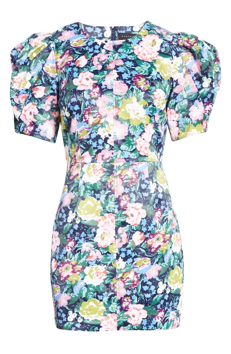 Endless Rose Floral Puff Sleeve Minidress, Alternate, color,