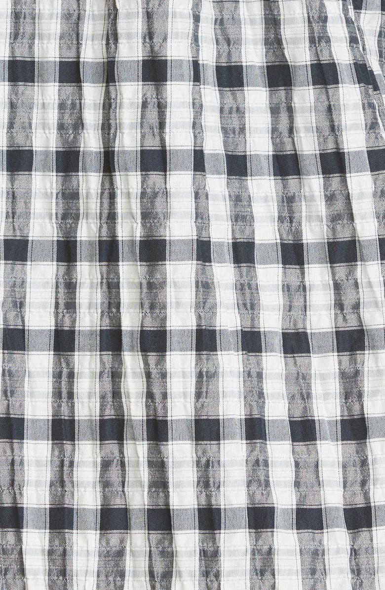 Veronica Beard Porta Check Seersucker Shirt, Alternate, color,