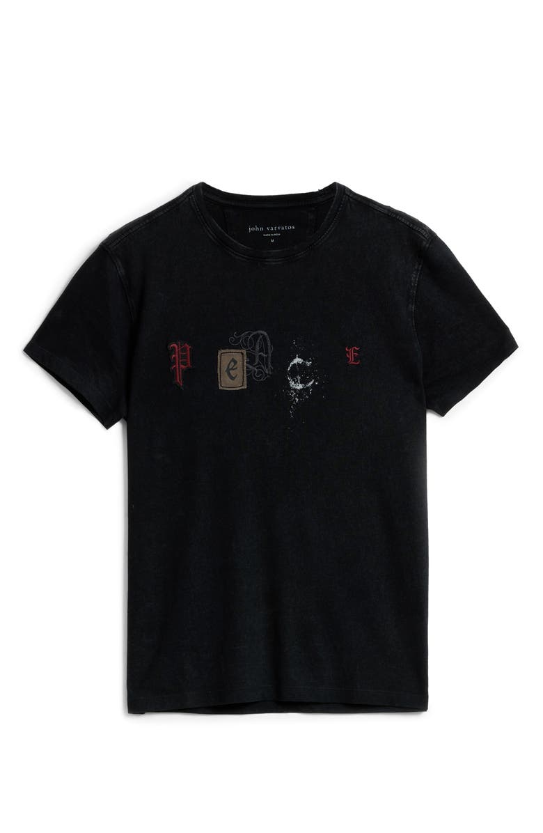 John Varvatos Peace Embellished Organic Cotton T-Shirt, Alternate, color, 