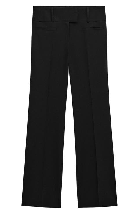 Pleated Straight Leg Pants