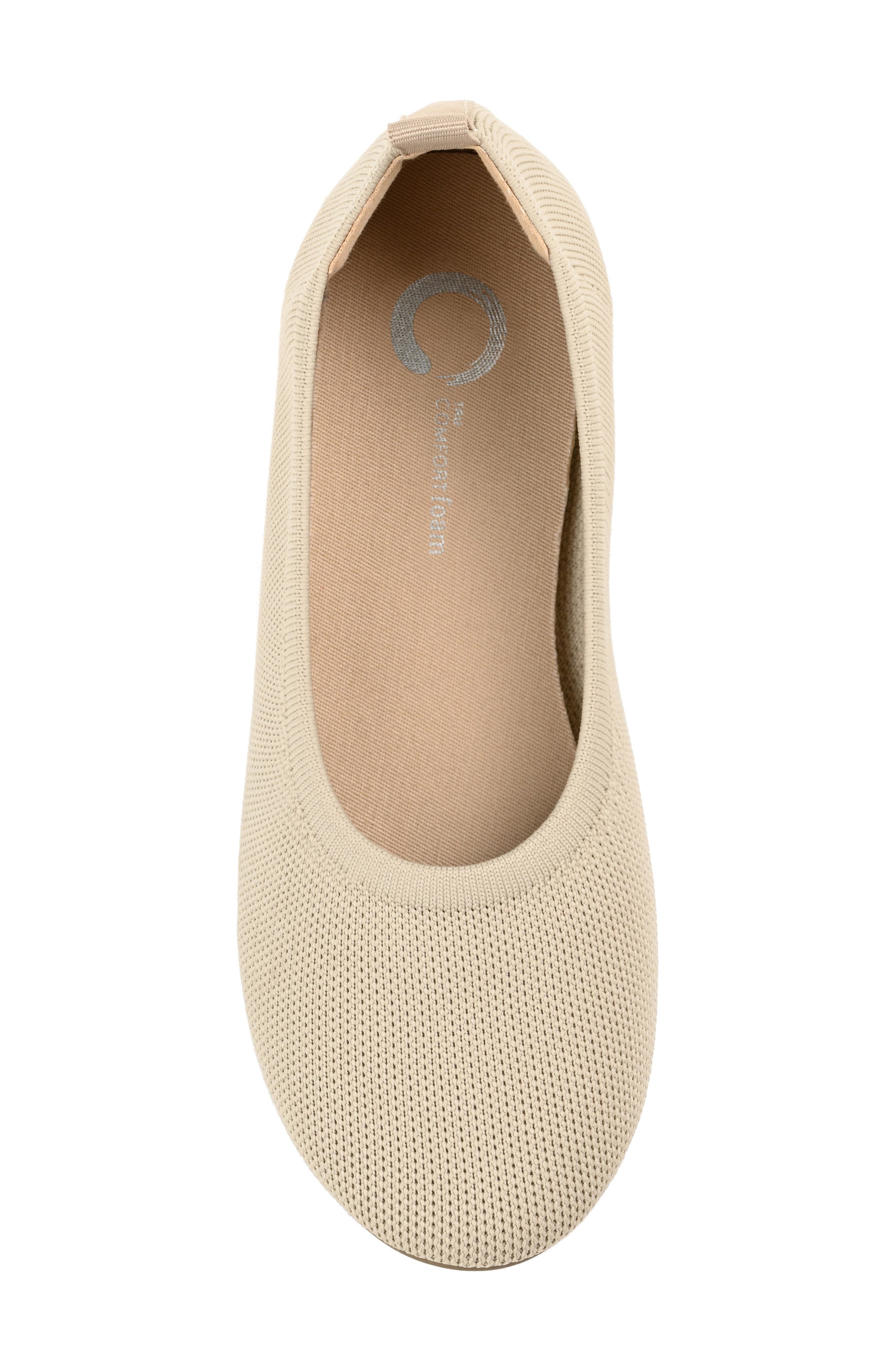 Journee Collection Jersie Knit Ballet Flat, Alternate, color, Taupe
