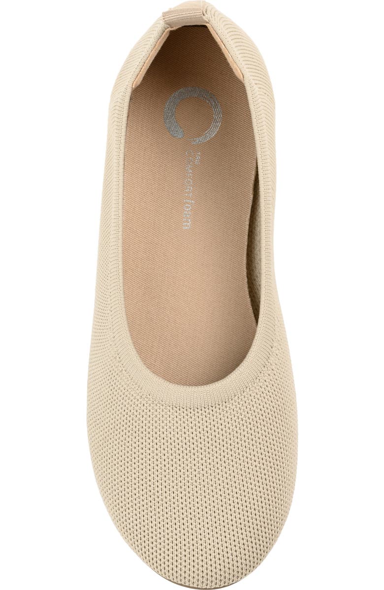 Journee Collection Jersie Knit Ballet Flat, Alternate, color, Taupe