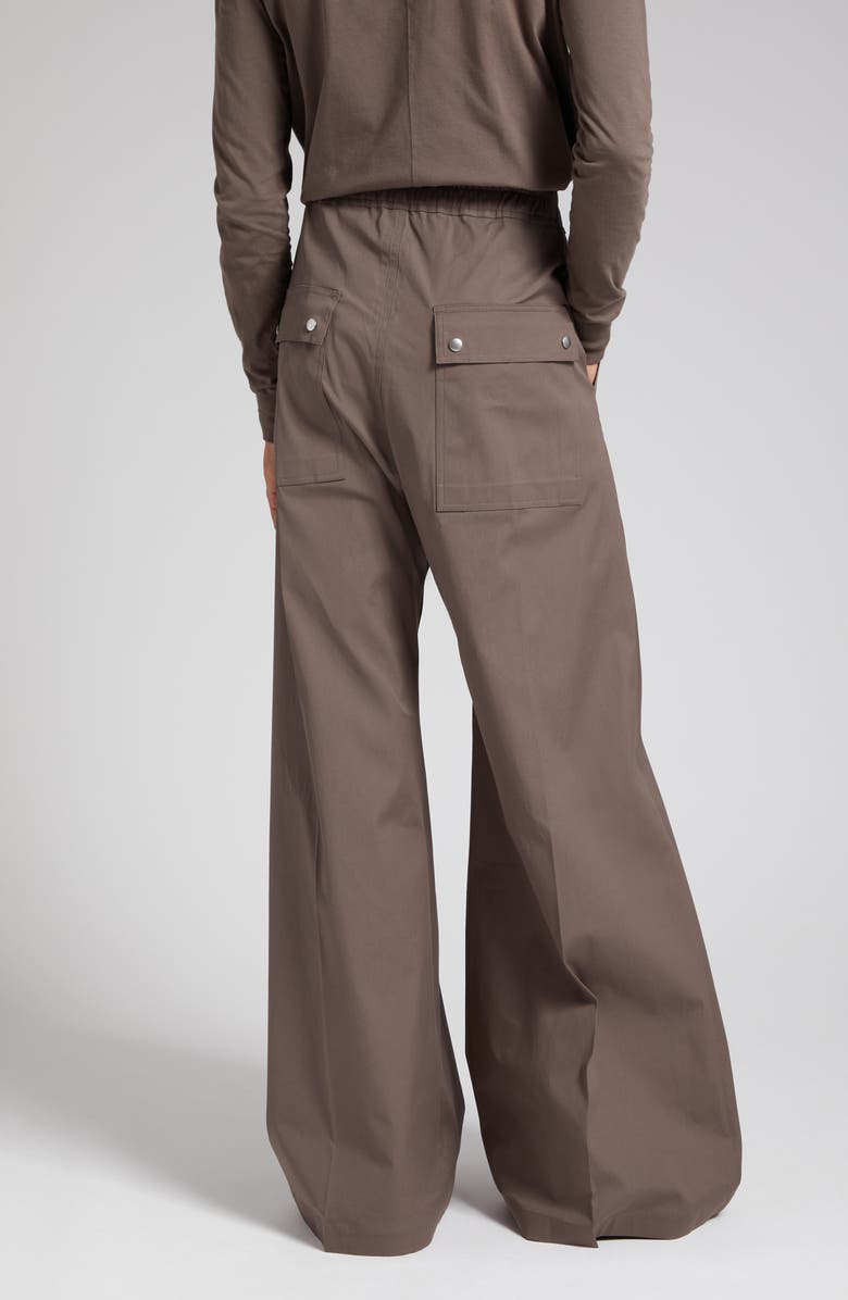 Rick Owens Bela Stretch Cotton Poplin Wide Leg Pants, Alternate, color, 
