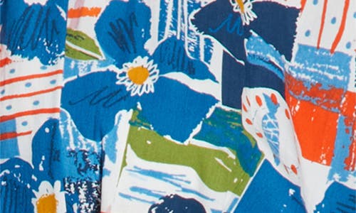 Seasalt Cornwall Lamorna Print Organic Cotton Midi Dress In Multi