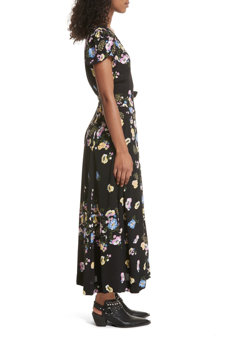 Gorgeous Jess Wrap Maxi Dress, Alternate, color, BLACK COMBO