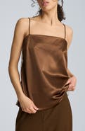 Kenneth Cole Lace Trim Satin Camisole