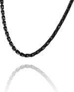 Lucky Brand Men's Black Stainless Link 22'' Chain Necklace, Polished Ion-Plated Finish