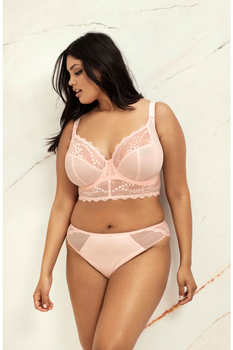 Charley Longline Full Figure Underwire Bra, Alternate, color, B/PINK