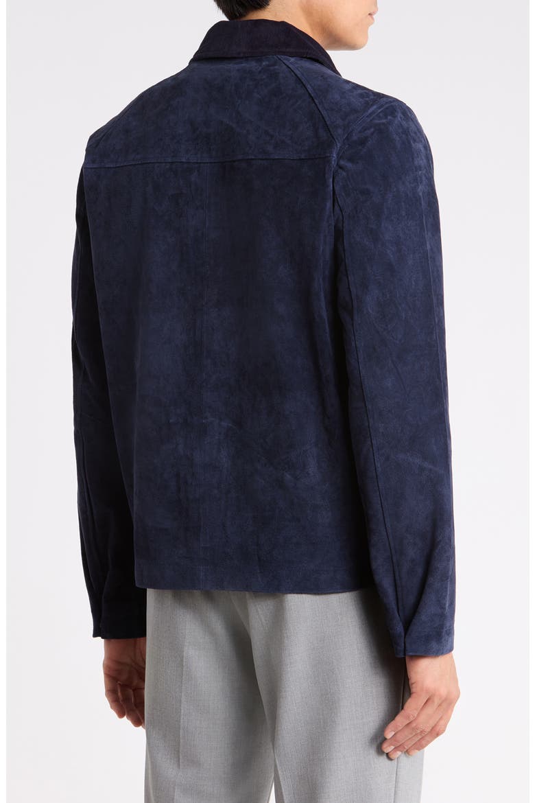 Leather Stable Jacket, Alternate, color, NAVY