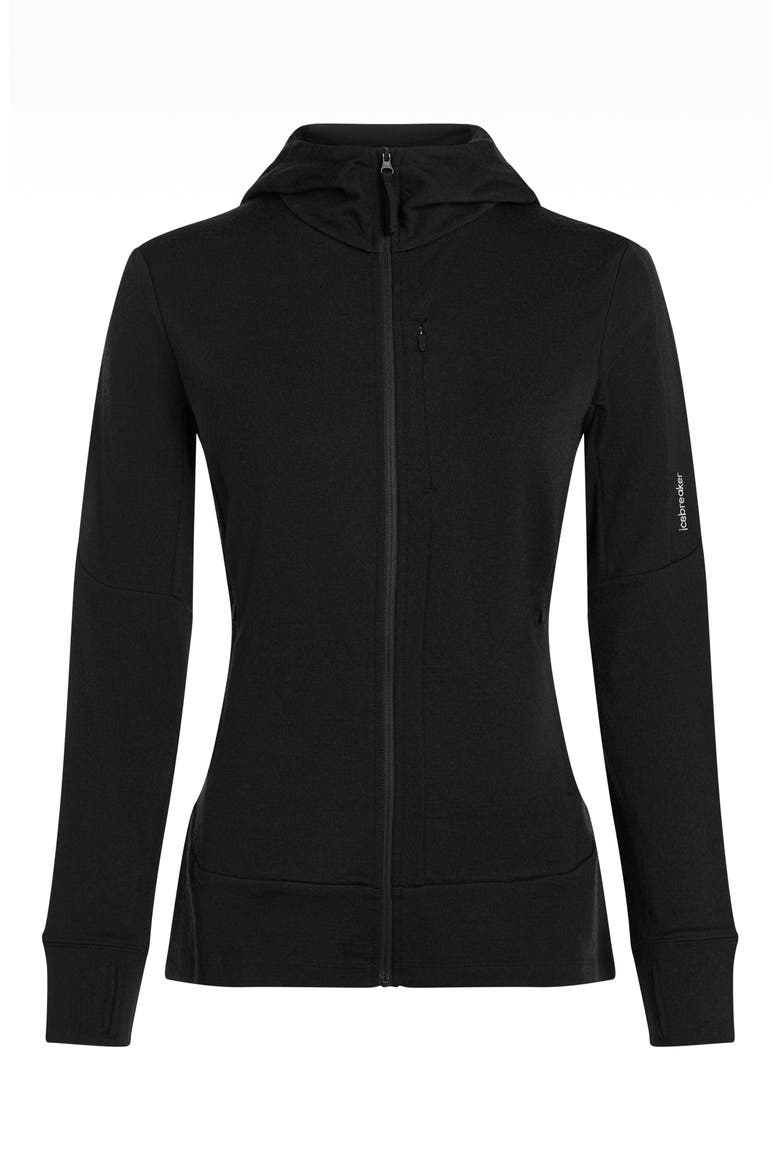 260 Quantum Merino Wool Hooded Jacket, Alternate, color, BLACK