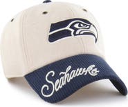 '47 Women's '47 Natural/College Navy Seattle Seahawks Rope Script Clean Up Adjustable Hat
