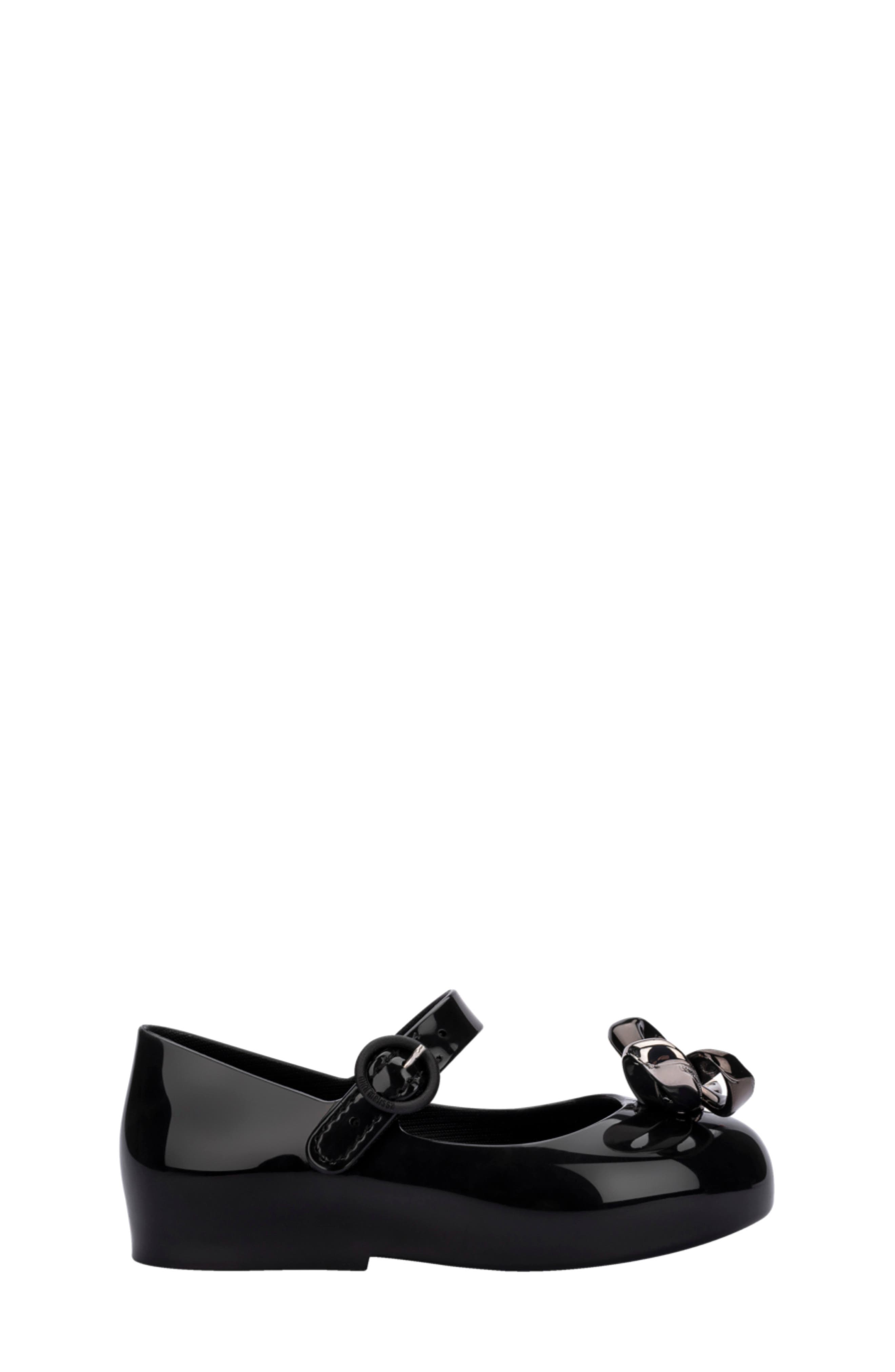 Mini Melissa Kids' Sweet Love Glam Mary Jane Flat, Alternate, color, Black