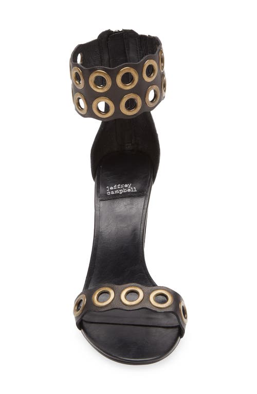 Jeffrey Campbell Julienne Ankle Strap Sandal In Black Bronze