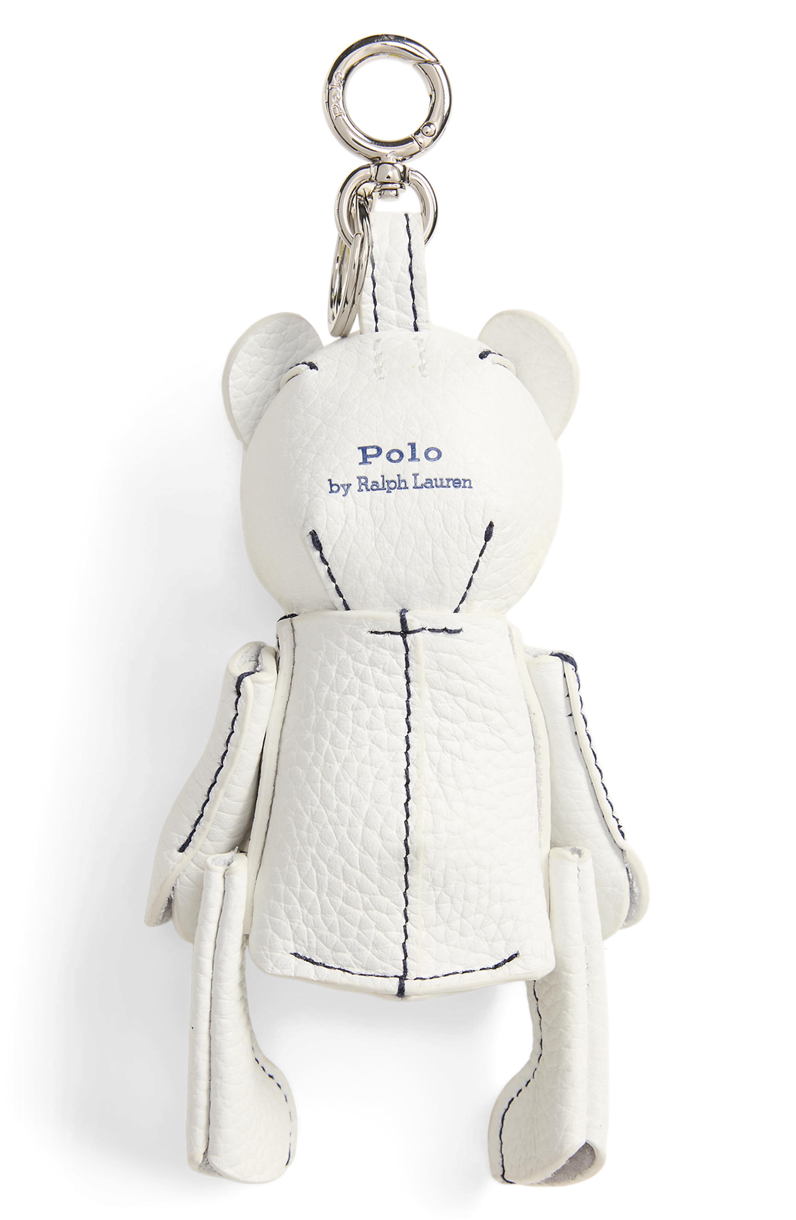 Polo Ralph Lauren Pebble Leather Polo Bear Charm, Alternate, color, Paper