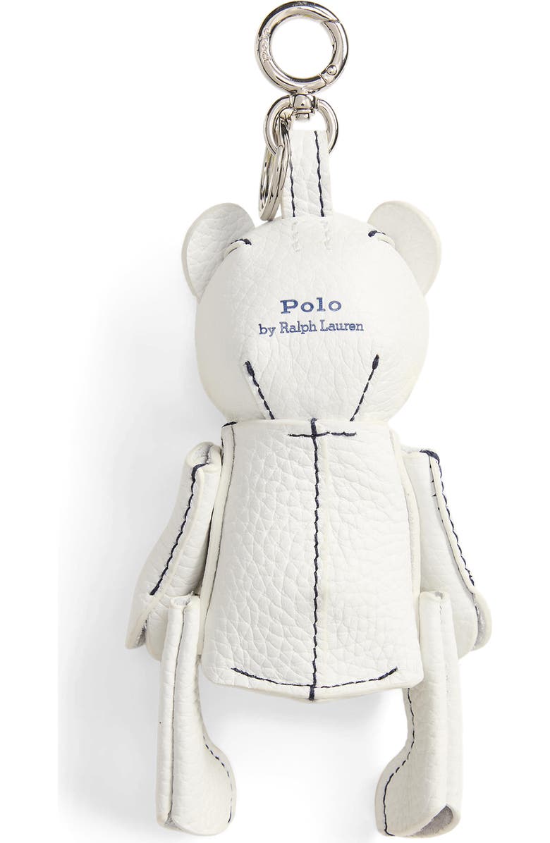 Polo Ralph Lauren Pebble Leather Polo Bear Charm, Alternate, color, Paper