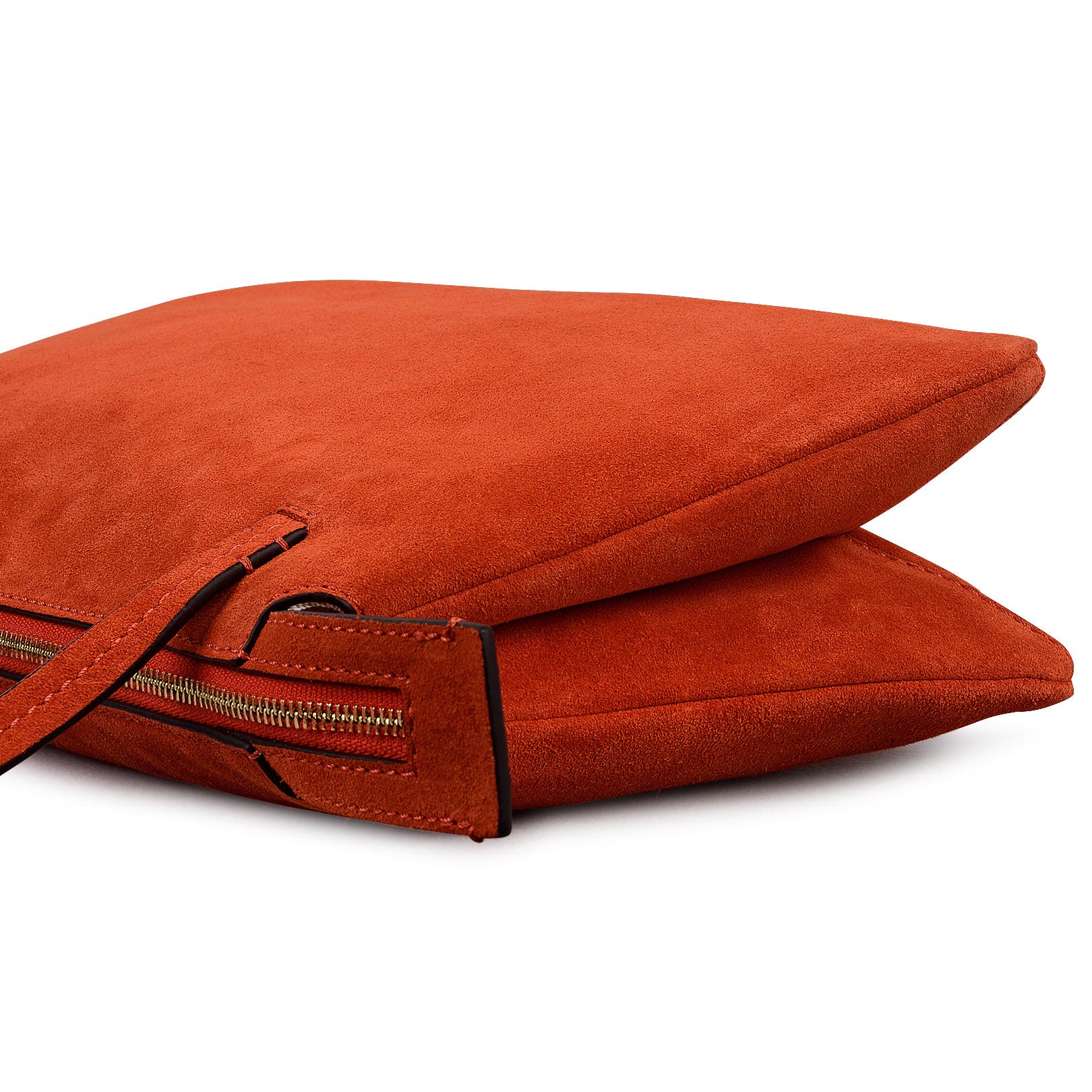 Radley The Romilly - Suede Medium Ziptop Crossbody Bag, Alternate, color, Flame