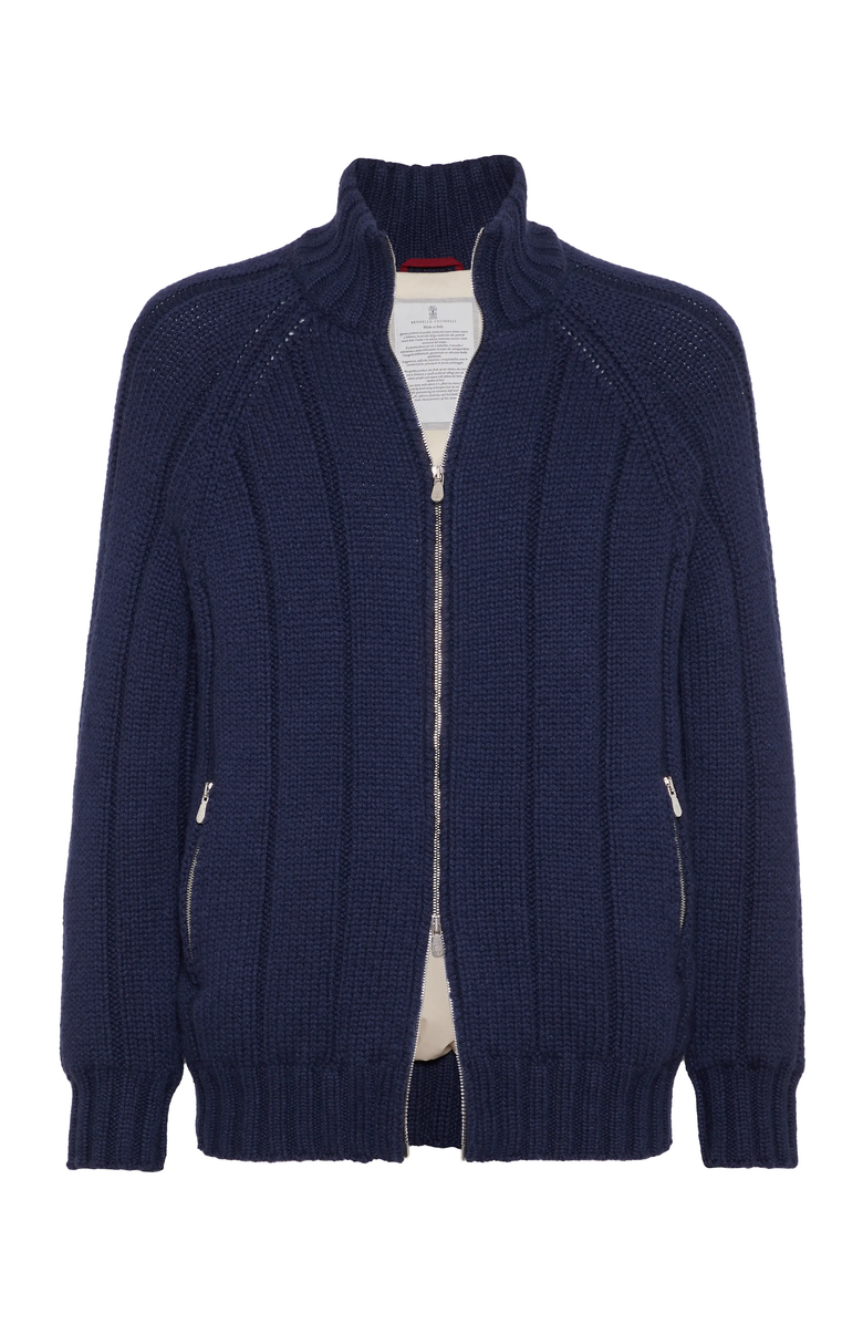 Brunello Cucinelli Knit jacket with padding, Main, color,