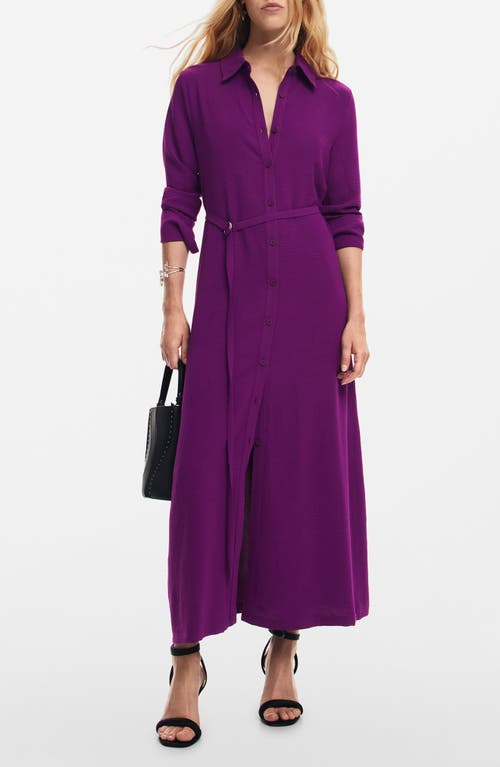 Desigual Washington Long Sleeve Shirtdress in Purple 