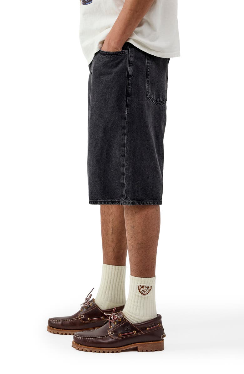 BDG Urban Outfitters Jack Wide Leg Denim Shorts, Alternate, color, Black