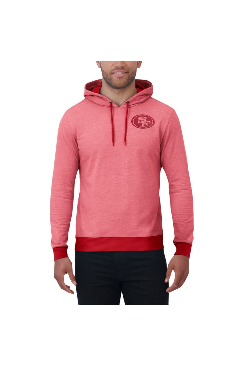 Men's Darius Rucker Collection by Fanatics Scarlet San Francisco 49ers Tonal Knit Pullover Hoodie, Alternate, color, Heather Red