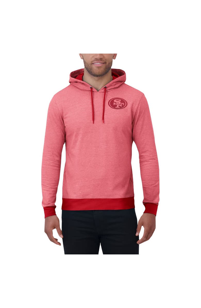 Darius Rucker Collection by Fanatics Men's Darius Rucker Collection by Fanatics Scarlet San Francisco 49ers Tonal Knit Pullover Hoodie, Alternate, color, Heather Red