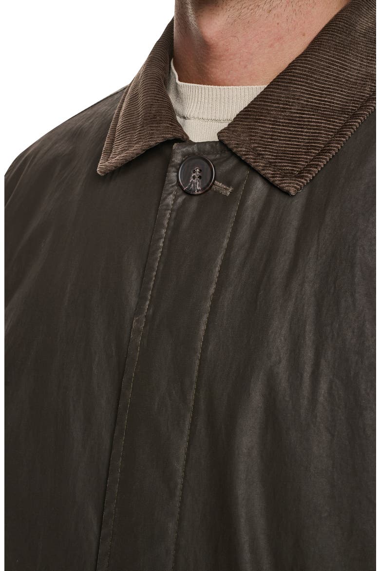 Coated Cotton Barn Coat, Alternate, color, BROWN