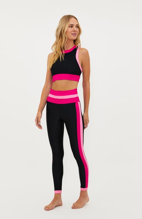 Beach Riot Melina Rib Colorblock High Waist Leggings In Amour Colorblock