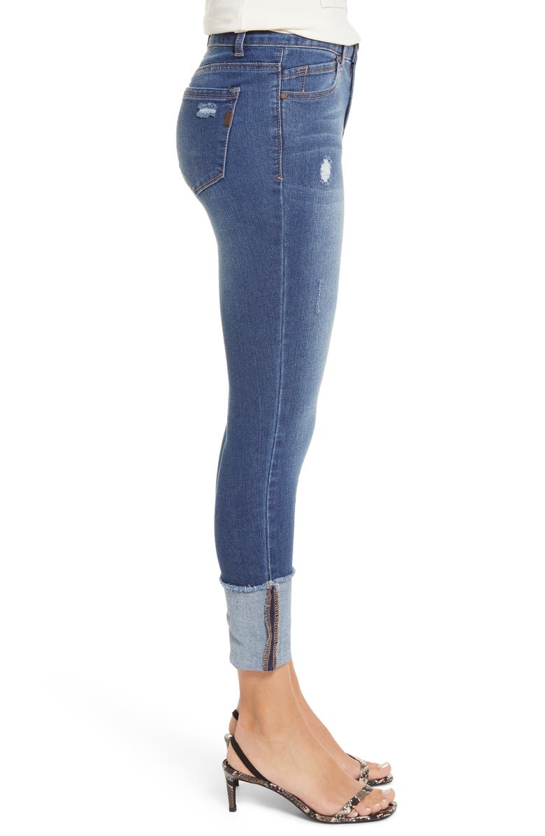 1822 Denim Cuffed Crop Skinny Jeans, Alternate, color,