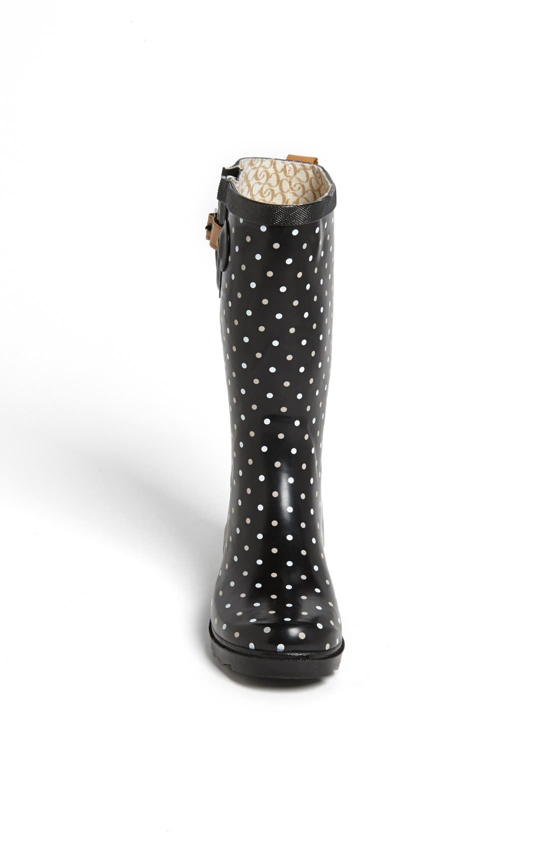 Chooka 'Classical Dot' Rain Boot, Alternate, color, 
