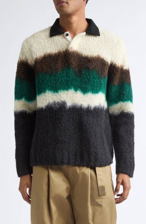 Chusen Dyed Wool Blend Polo Sweater
