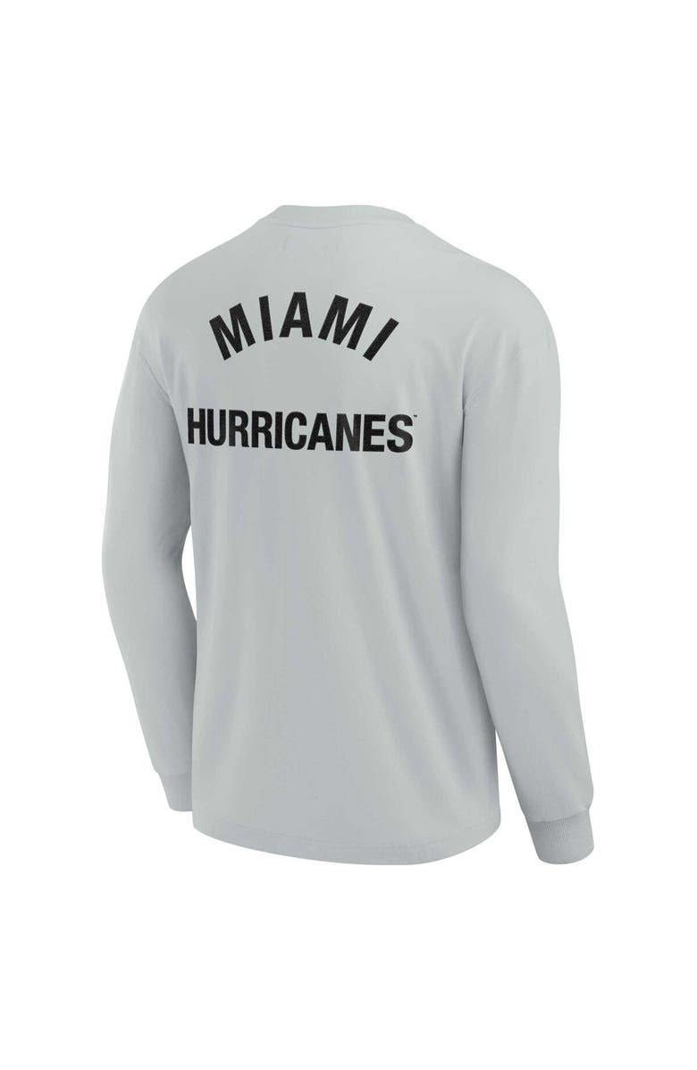 Fanatics Signature Unisex Fanatics Signature Gray Miami Hurricanes Elements Super Soft Long Sleeve T-Shirt, Alternate, color, Gray
