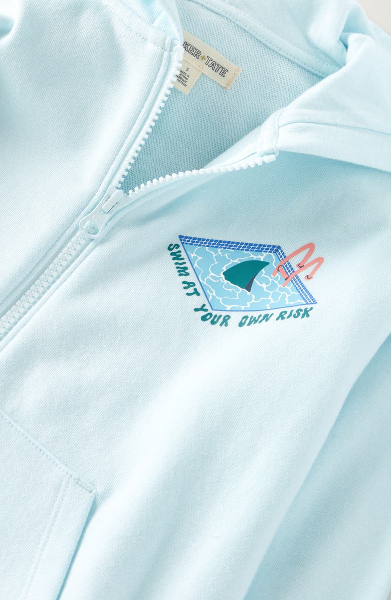 Tucker + Tate Kids' Graphic Zip-Up Hoodie, Alternate, color, Blue Saltwater Shark Graphic