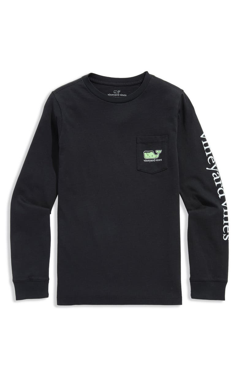 vineyard vines Franken-Whale Glow in the Dark Long Sleeve T-Shirt, Alternate, color,