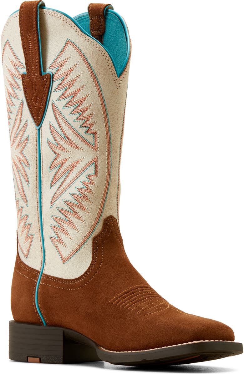 Ariat Round Up Ruidoso Leather Cowboy Boot, Main, color, Brown