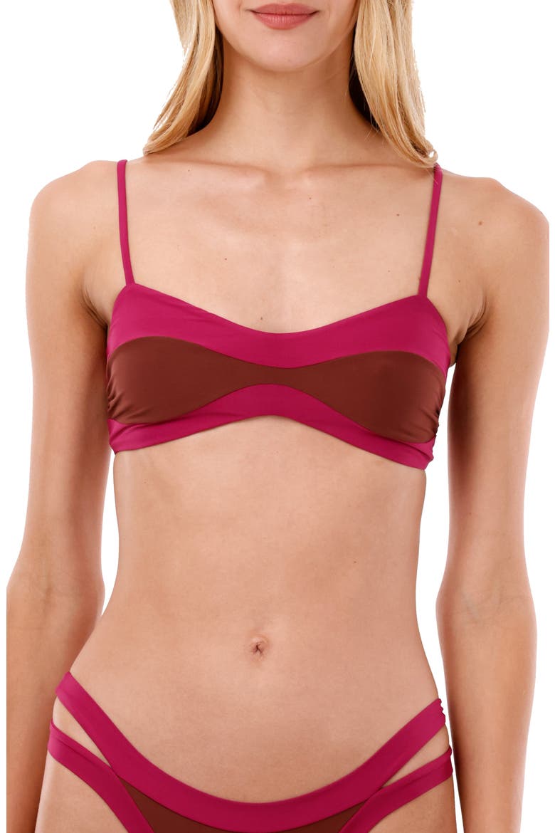 Halo Colorblock Bikini Top, Main, color, RASPBERRY COLOR BLEND