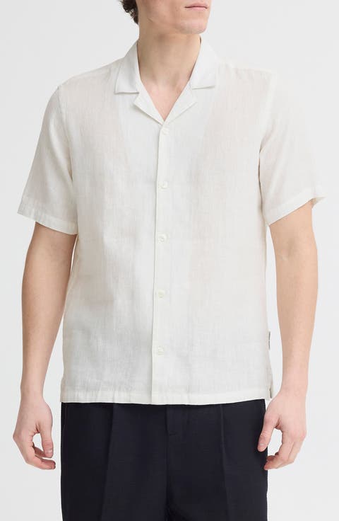 Sauby Linen Blend Camp Shirt