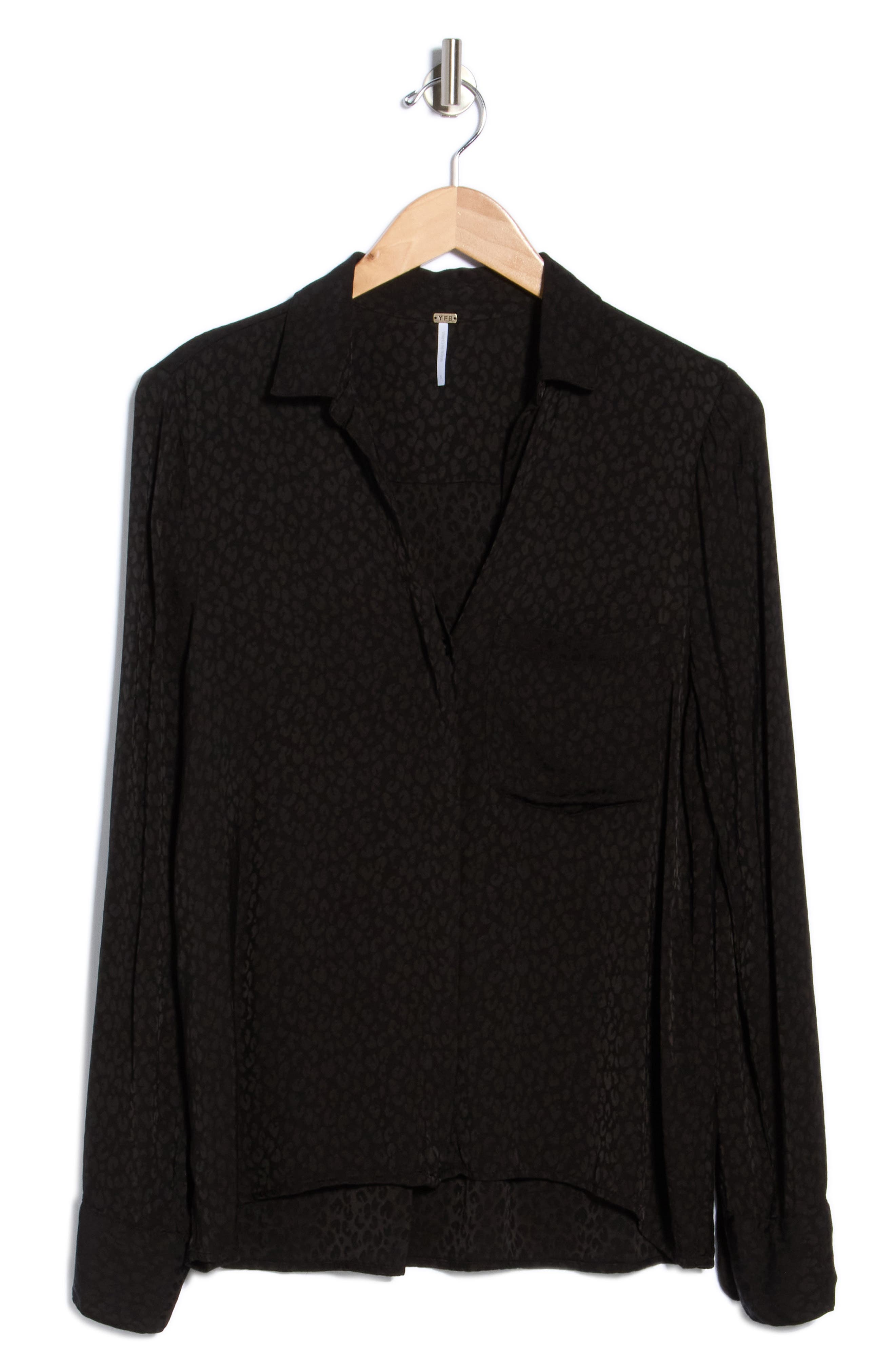 Susan Satin Jacquard Button Down Shirt