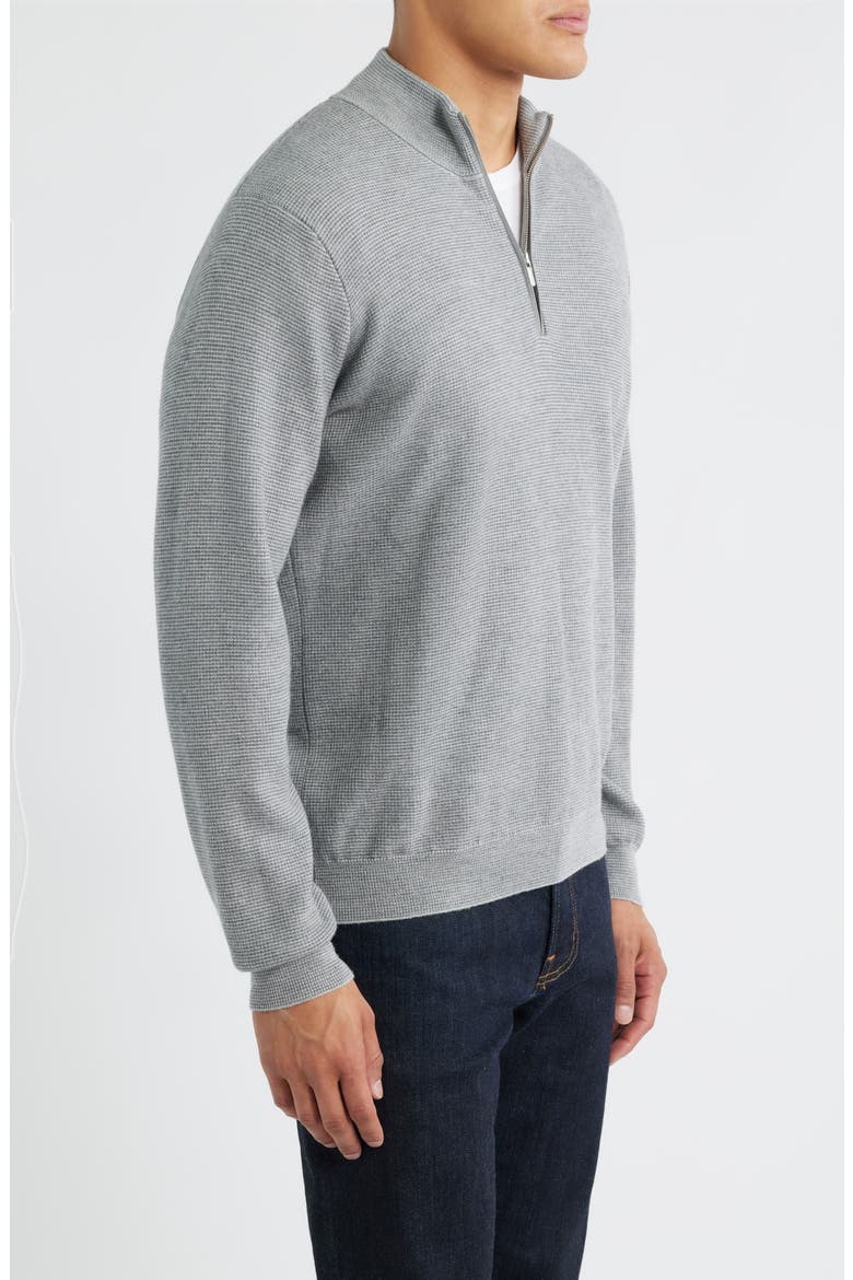 West Merino Wool Quarter Zip Sweater, Alternate, color, BRITISH GREY