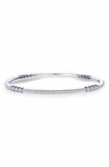 Lafonn Platinum Bonded Simulated Diamond Classic Bangle Bracelet