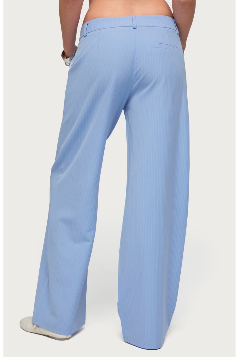 Pinstripe Low Rise Straight Leg Pants, Alternate, color, LIGHT-BLUE