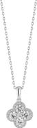 GLAZE JEWELRY Cubic Zirconia Clover Pendant Necklace