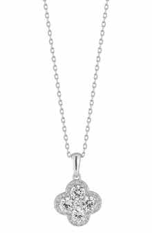GLAZE JEWELRY Cubic Zirconia Clover Pendant Necklace
