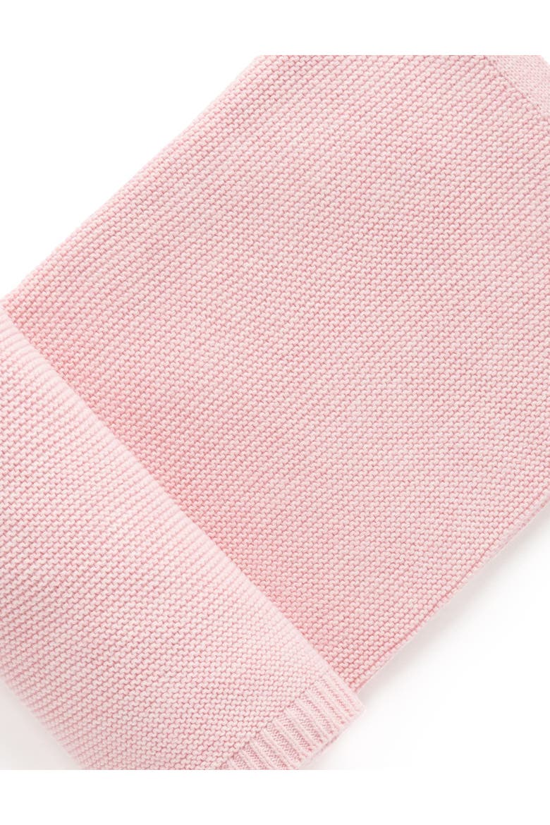 Textured Knit Blanket, Alternate, color, Pink Melange