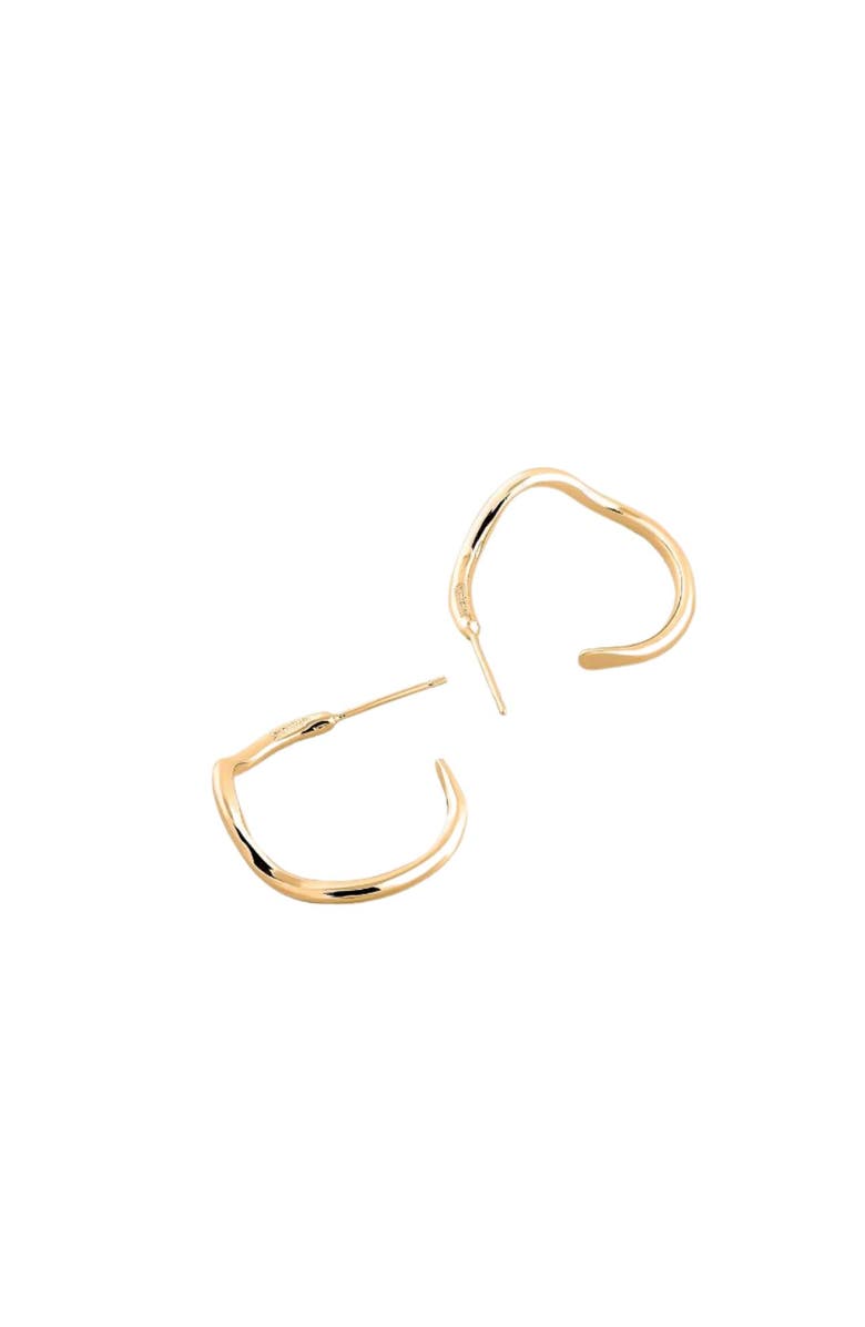 PIERETTI Noele medium hoops, Alternate, color, Gold Plate