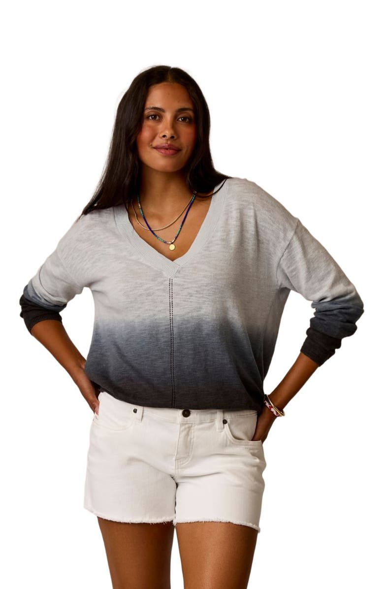 Carve Designs Georgie Sweater, Main, color, Black Dip Dye