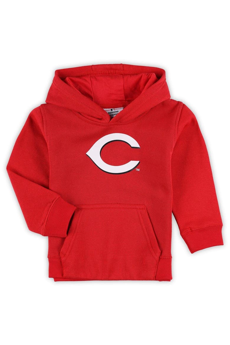 Toddler Red Cincinnati Reds Team Primary Logo Fleece Pullover Hoodie, Main, color, Red