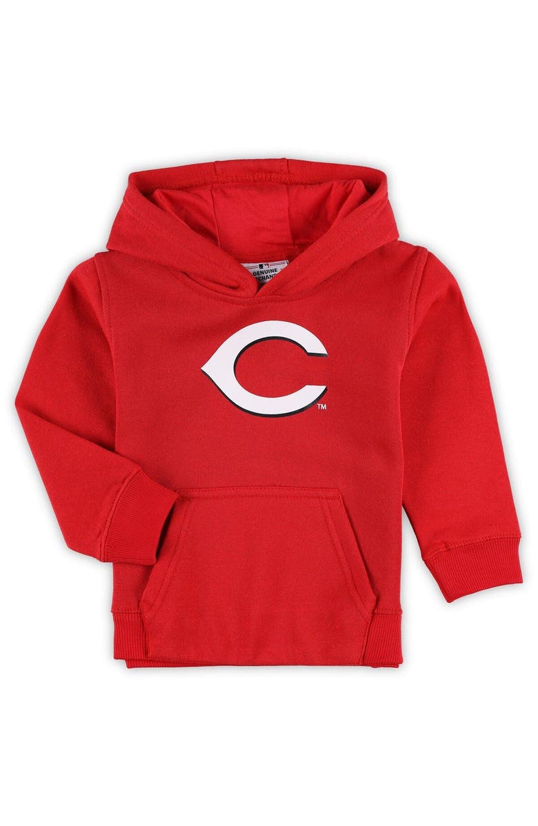 Outerstuff Toddler Red Cincinnati Reds Team Primary Logo Fleece Pullover Hoodie, Main, color, Red