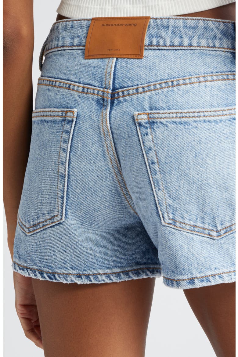 Shorty High Waist Denim Shorts, Alternate, color, VINTAGE FADED INDIGO