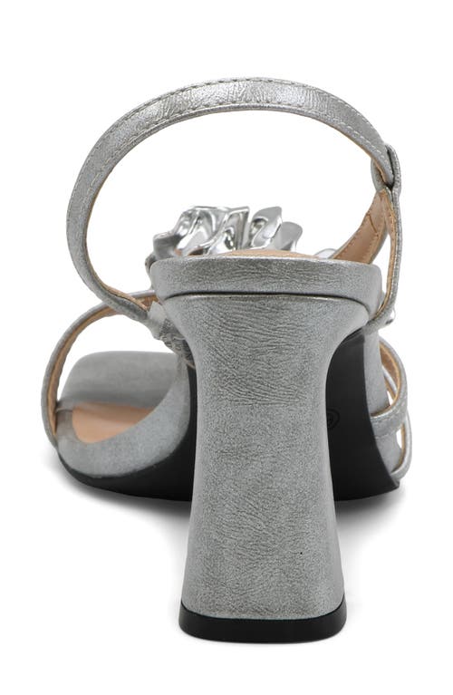 Charles David Rome Slingback Sandal In Silver
