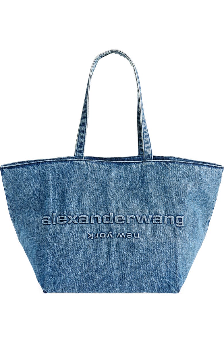 Alexander Wang Medium Punch Denim Tote, Main, color,